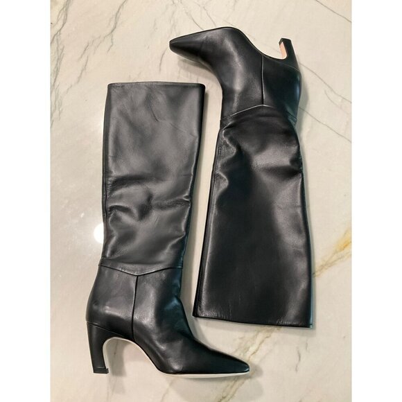 Everlane The Banana Boots in Black Leather New Womens Knee High - Picture 6 of 14